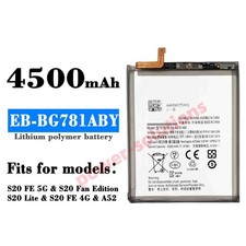EB-BG781ABY 4500mAh Battery For Samsung Galaxy S20 FE 5G S20 FE 4G A52 S20 Lite