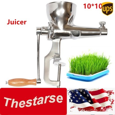 Stainless Steel Manual Wheatgrass Juicer Fruit Vegetable Juicer Hand Extractor 