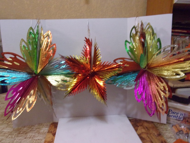 Vintage Chrisymas Foil Ceiling/Wall Hanging Decoration Bought in England mid 80s