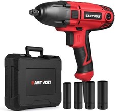 800W Electric Impact Wrench 7.5 Amp Corded Max Torque 450 Ft-lbs 3400 RPM w/Case