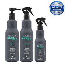 Ecosmetics Brazilian Coconut Anti Frizz Hair Treatment Kit 3 Step