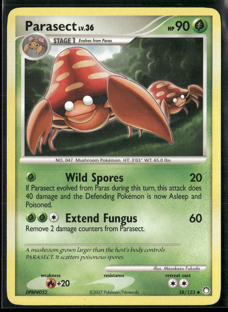 Parasect 58/123 2007 Mysterious Treasures Pokemon