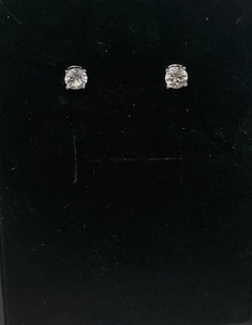 NEW ITEM *ZALES* Jewelers Sterling Silver Lab Created White Sapphire Earrings