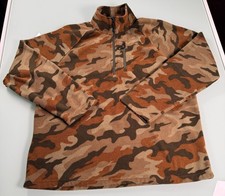 Starter Brand Fleece Mens LG Camo Quarter Zip Long Sleeve