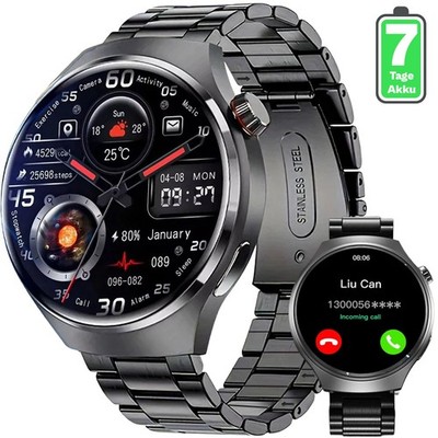 Bluetooth Smartwatch Luxus Damen Herren Herzfrequenz Pulsuhr FitnessArmbanduhr