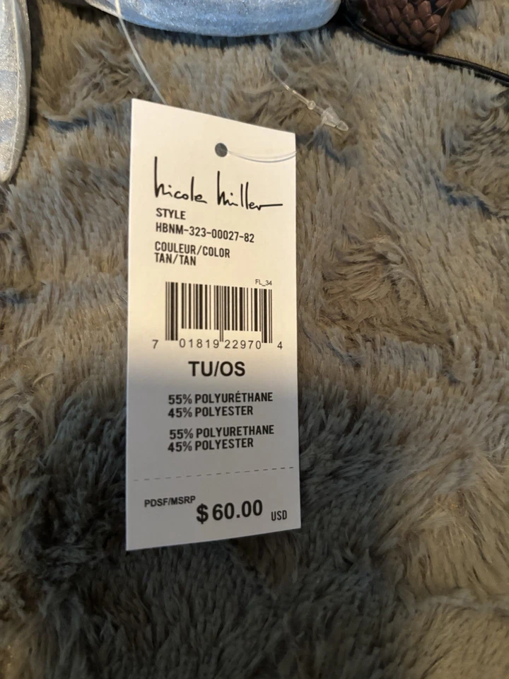 Bolsa tiracolo Nicole Miller marrom e preta pele de cobra nova com etiquetas $60 lacrada - Imagem 2 de 4