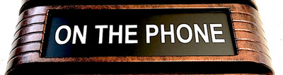 ON THE PHONE light up RCA warning studio sign 14'' 120V adapter Hey Moms and Dads