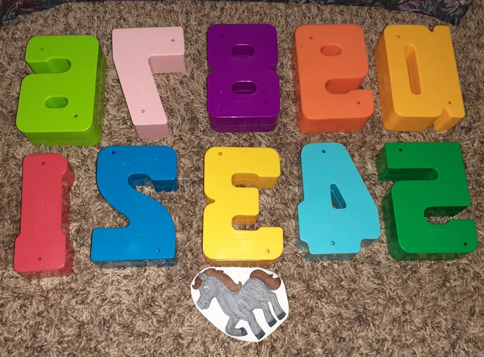 VTG ILLCO SESAME STREET ALPHABET & NUMBERS 1-10 PRESCHOOL LEARNING BLOCKS - Image 2 of 4