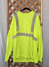 NEW Red Kap High Visibility Long Sleeve Reflective Shirt - Yellow - Size 3XL