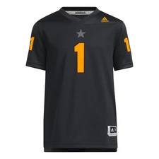 adidas Graph V Neck Short Sleeve Replica Jersey Youth Boys Black  HT6611-A