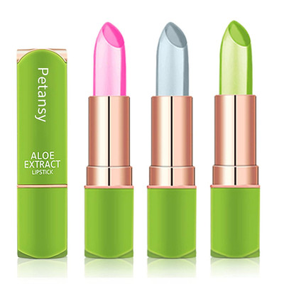 3 Packs Aloe Vera Lipstick, Lips Moisturizer Long Lasting Nutritious Lip Balm