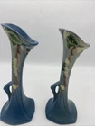 1946 Roseville Pottery Snowberry Blue Bud Vase 1BV-7 Vintage