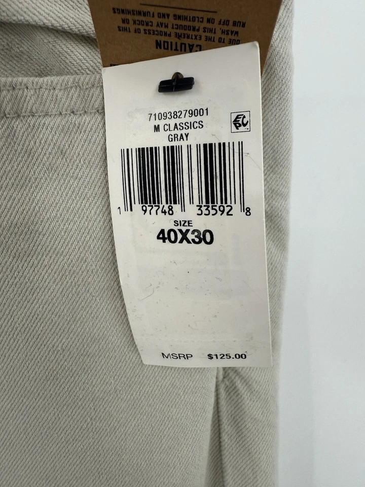 NUEVO Polo Ralph Lauren Hombres Varick Slim Recto Cáñamo Denim Jeans Gris 40x30 Foto 3 de 4