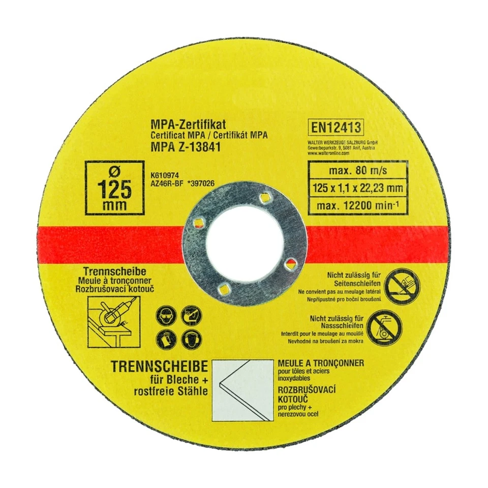 Winkelschleifer 1200W max.125mm Zusatzhandgriff Schutzhaube & 12 Trennscheiben - Bild 2 von 4