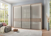 DESIGNER WARDROBE GERMAN BEDROOM BED PEBBLE GREY GRAPHITE WHITE FITTED FREE