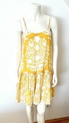 Juliet Dunn Sommerkleid aus Baumwolle Gr.3 (40) gelb/weiß Blumenprint