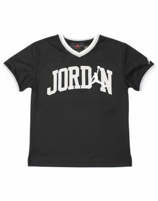 Jordan Jungen Grafik T-Shirt Oberteil 8-9 Jahre Small schwarz Polyester DR02