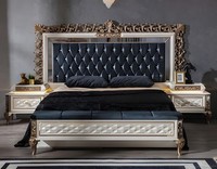 Luxus Bett Schlafzimmer MöBel 2X Nachttische Bett Set Einrichtung 3Tlg.