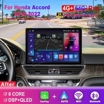 12.5'' 2K Screen 4+64G Carplay For Honda Accord 10 2018-2022 Android Car Radio