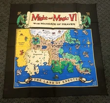 1998 Might and Magic VI Mandate of Heaven, Land of Enroth PC Cloth Map, 3DO