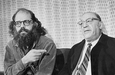 Miami Fla Allen Ginsberg poet flower generation points father duri- Old Photo