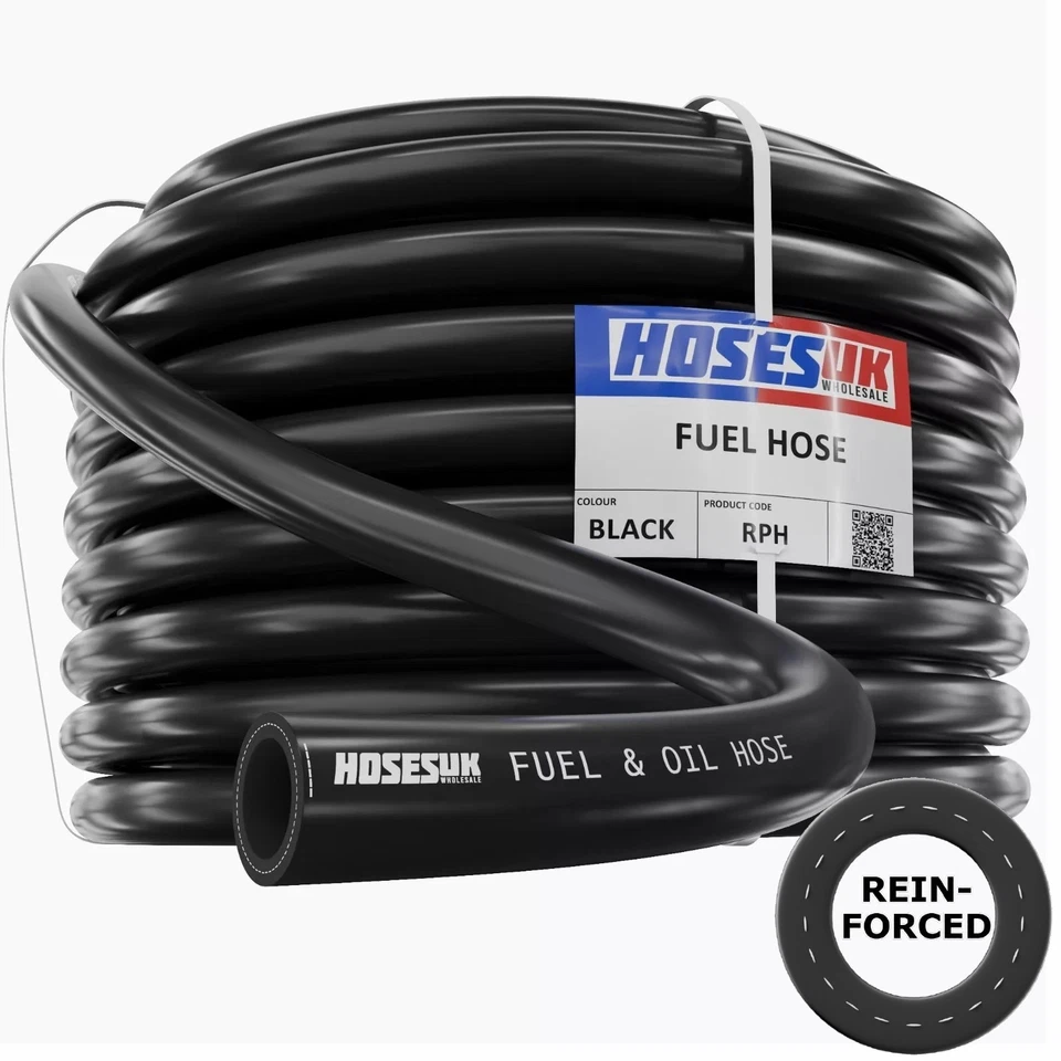 HOSES UK Motorcycle Fuel Hose Bike (5mm - 25mm) - Petrol Diesel Ethanol Resistant