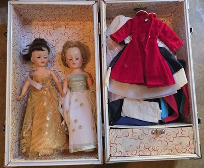 Vintage 1950's Uneeda + Horsman 10 1/2'' Dolls Wardrobe Clothing Dress Shoes Lot