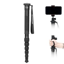 Camera Monopod,Aluminum Portable Travel Monopod with Walking Stick Handle