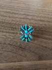 Vintage Native American Turquoise Silver Ring, size 7/8