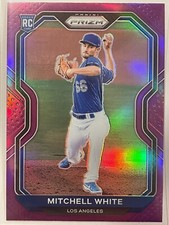 2021 Panini Prizm Mitchell White Purple Prizm Tier II Refractor Rookie RC #129