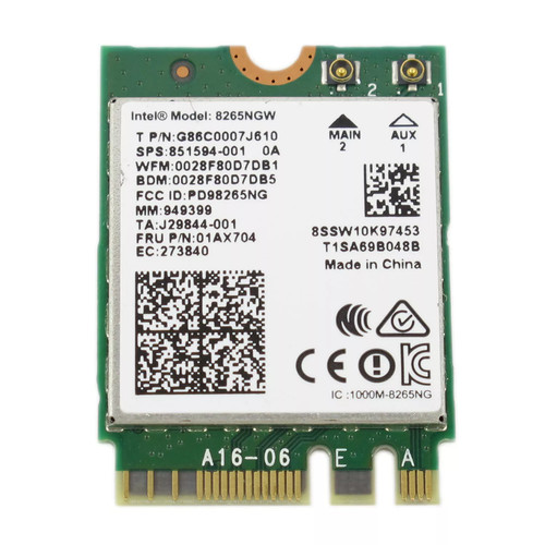 Intel 8265NGW Dual-Band Wireless-AC Wifi / Bluetooth Karte Laptop WLAN Card