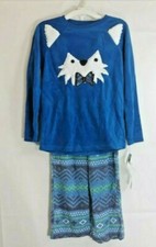 Cat  Jack Boys' 2pc Long Sleeve  Pants Fox Graphic Cozy Blue Pajama Set