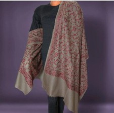 Swati pakistani stunning Handmade Embroidered pashmina wool shawls for women