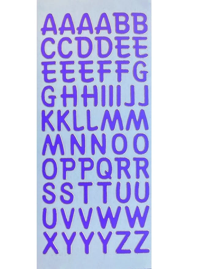 BRIGHT LETTERS Peel off Stickers 18mm  Alphabet Card Making Pink Purple - image 4 of 4