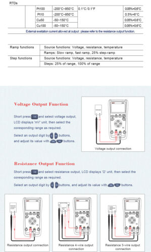 UNI-T Thermocouple RTD Temperature Calibrator DC Volt Resistance 6Bits Display - Picture 11 of 12
