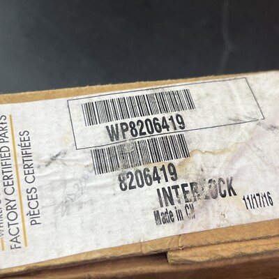 WP8206419 Whirlpool Microwave Interlock Door Latch OEM 8206419