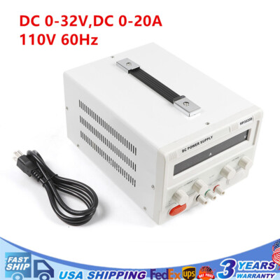 DC Power Supply Adjustable Switching 32V 20Amp Precision Variable Digital 110V