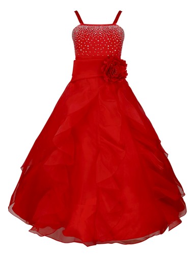 US Kids Girls Flower Princess Tutu Dress Pageant Wedding Formal Party Ball Gown - Picture 10 of 67