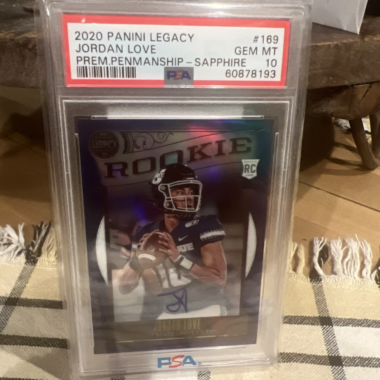 Jordan Love Panini Legacy #169 Premium Penmanship-Sapphire