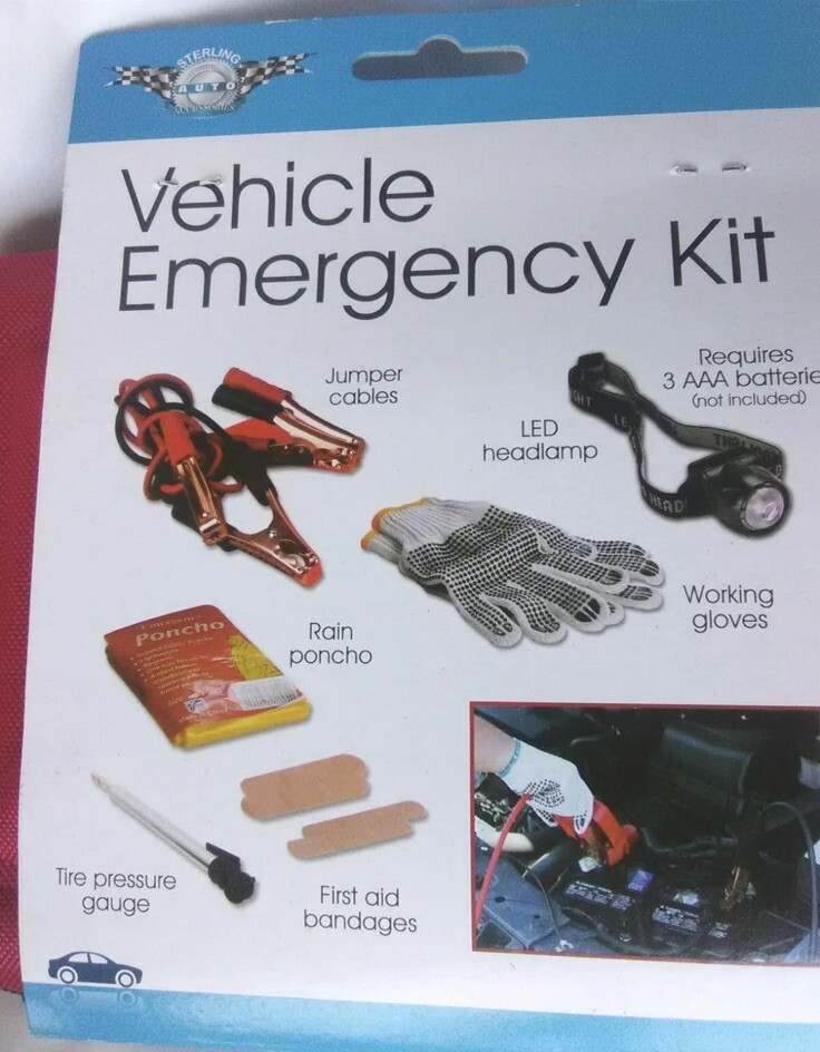Vehicle Emergency Kit Car Truck Jeep 4x4 RZR UTV RV Boat Jumper Cables