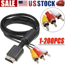 New 6 Feet RCA AV Audio Video Composite Cable Cord for Sony PS1 PS2 PS3 PS3 Slim