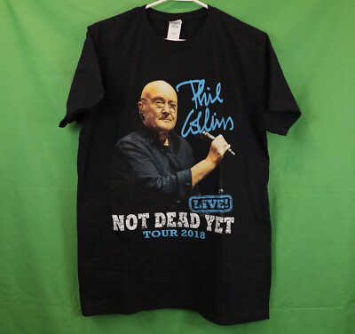 Phil Collins Live 2018 Not Dead Yet Tour T-Shirt Medium Tour Dates
