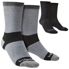 Bridgedale - 2 Pairs Mens Liner Coolmax Liner Boot Socks