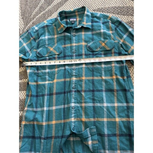 Patagonia Uomo Cotone Biologico Bottoni Manica Lunga Plaid Down Flanella L Large - Foto 5 di 7