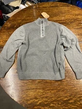 Weatherproof Sweater Mens Size large Gray 1/4 Zip Long Sleeve
