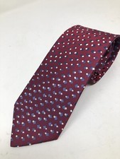 $245  New Charvet Mens Tie Red Striped Necktie 3.5 Inches Wide