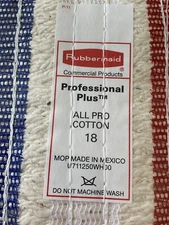 Genuine Rubbermaid Mop Head - Professional Plus All Pro Cotton 18 - New.