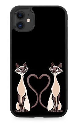 Siamesische Katze Zwillinge Handyhülle Etui Katzen Twinning Cartoon Haustier Spynx Bild J115