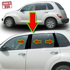 Black Pillar Trim For Chrysler Pt Cruiser 00-12 6pc Set Door Cover Trim Black Pillar Trim For Chrysler Pt Cruiser 00-12 6pc Set Door Cover Trim