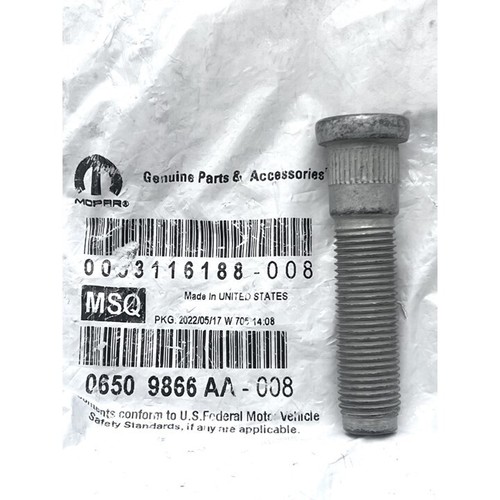 Front & Rear Wheel Hub Stud Mopar 2012-2025 Dodge Ram 2500 3500 6509866AA OEM - Picture 2 of 4